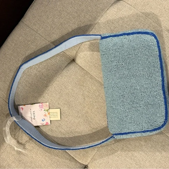 Viral Blue Beaded Sardine Bag - Picture 2 of 6